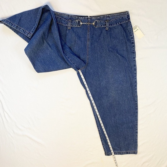 Zana di Women Vintage Blue Jeans Plus Size 26 High Rise Belted Straight Leg NWT - Picture 5 of 16